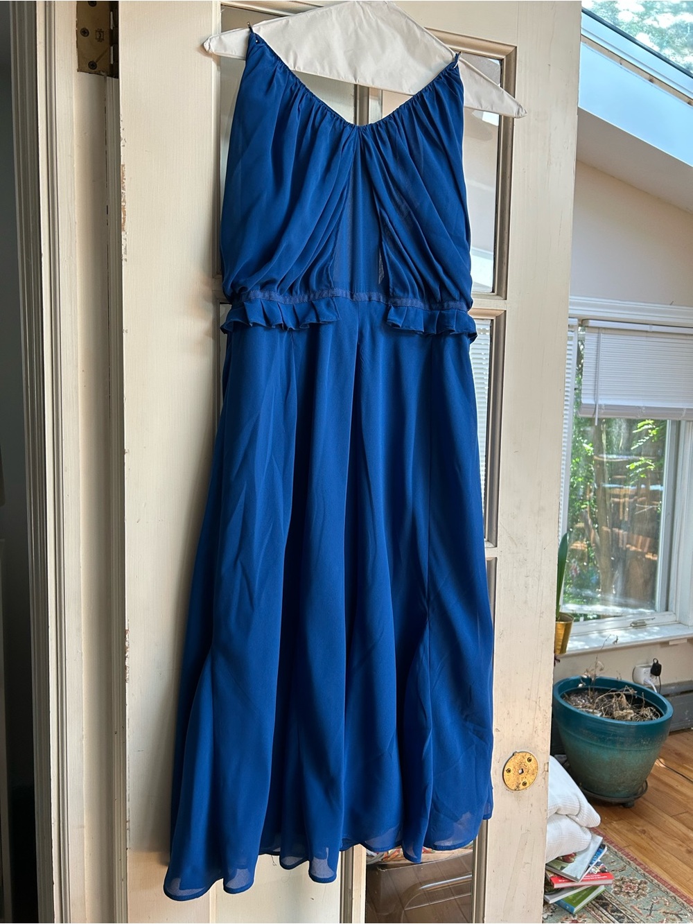 Club Monaco Royal Blue Sleeveless Midi Dress